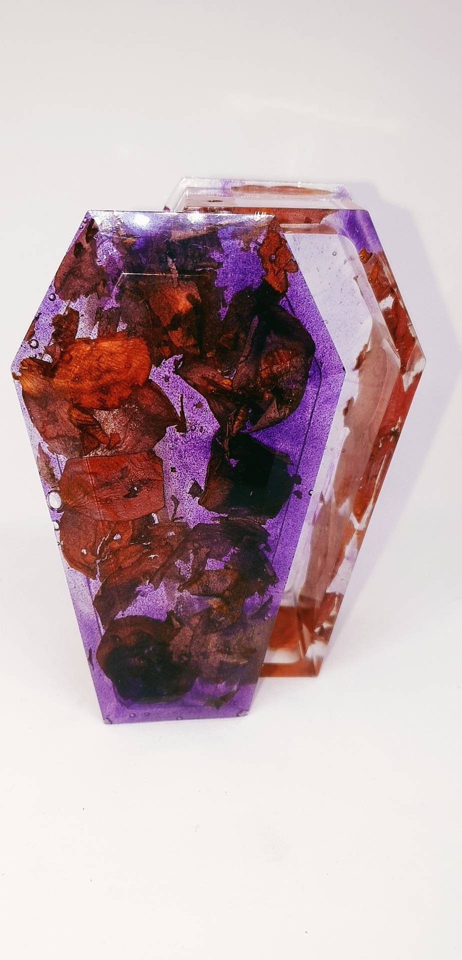 Pink Coffin Shaped Resin Jewelry Box by DOLA