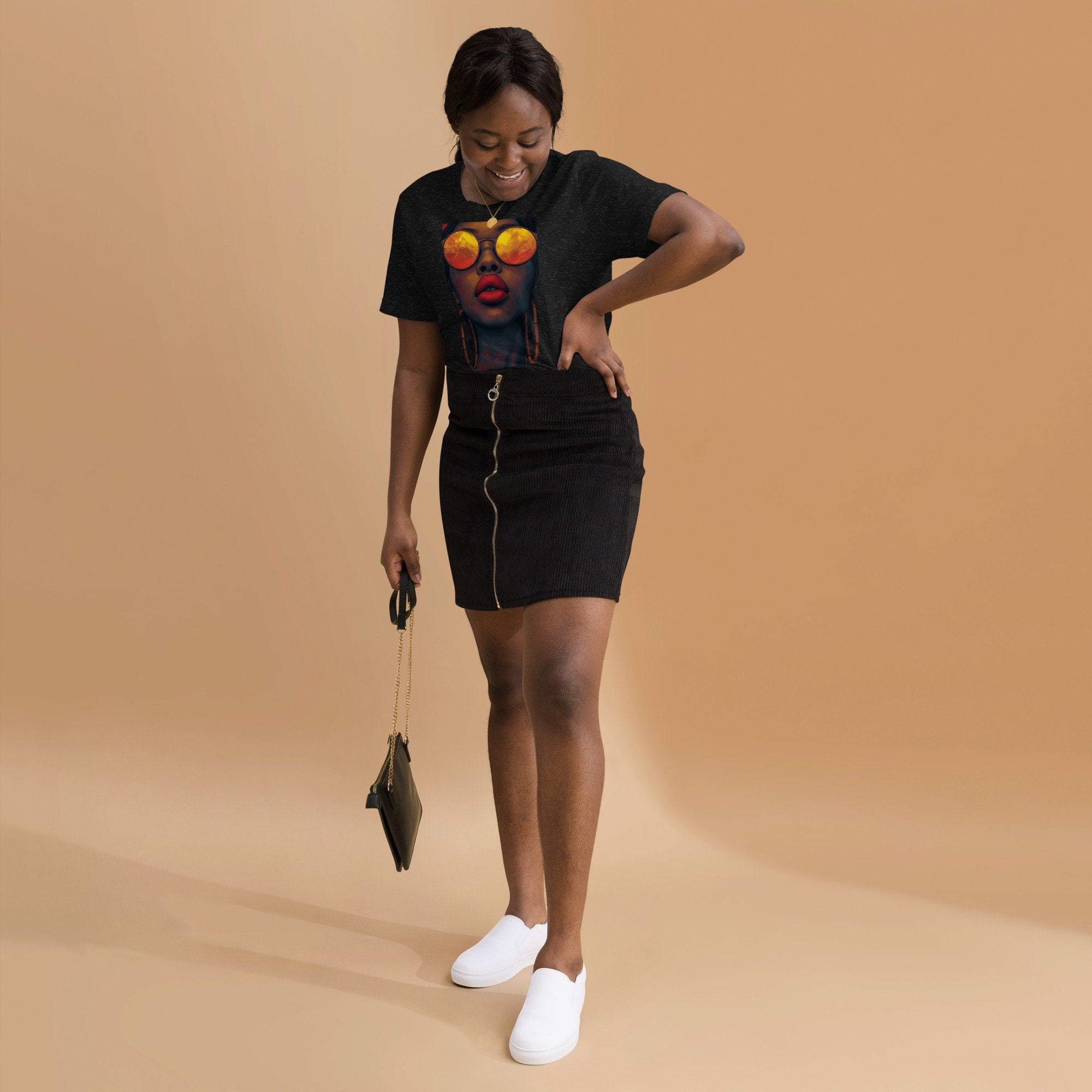Unisex T-Shirt – Large Bamboo Earring Gyal Graphic Tee | DOLA Soft