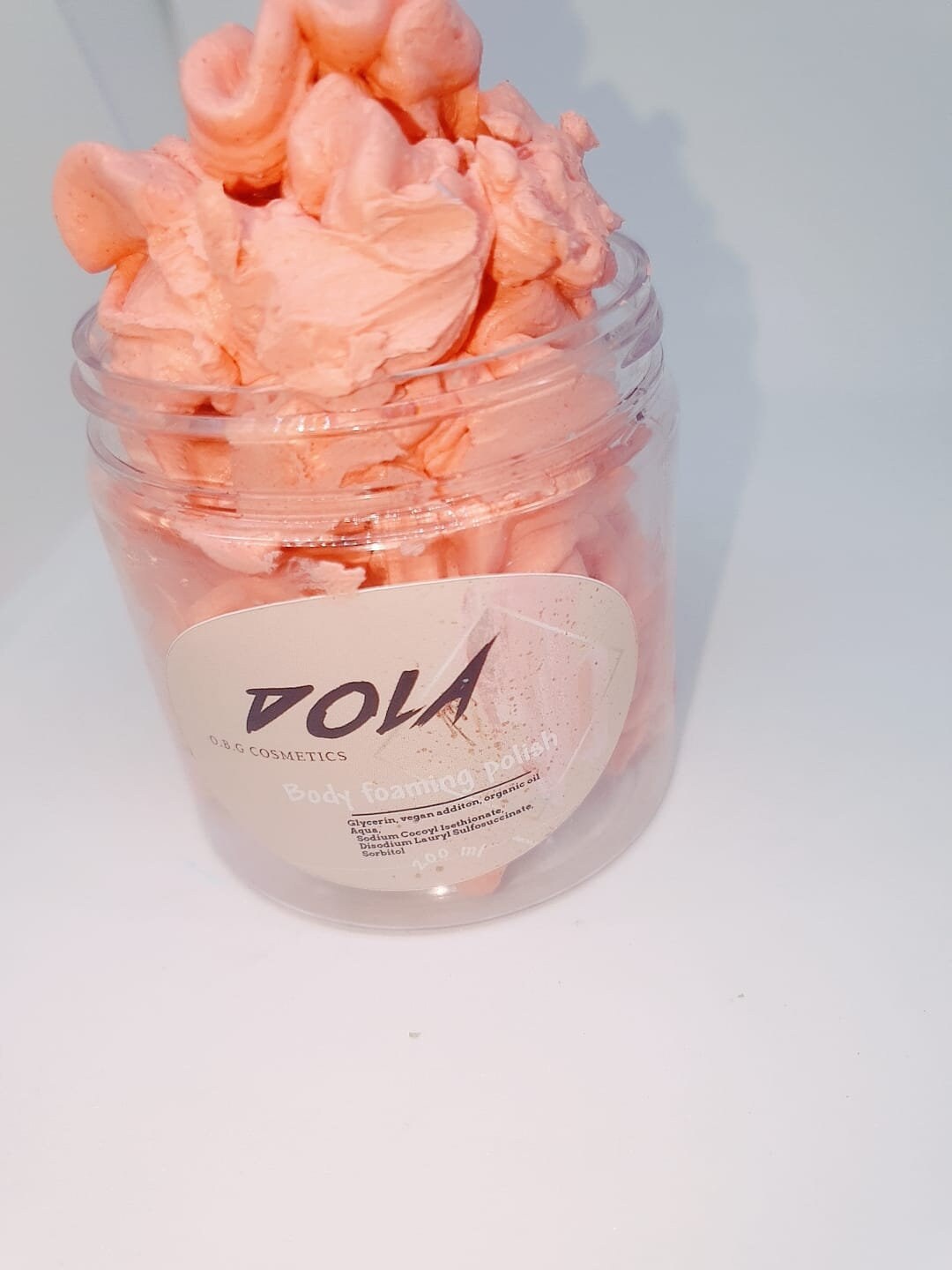 Mild Foaming Pink Scrub Soap – Gentle Exfoliating Body Wash, 200ml | DOLA Soft