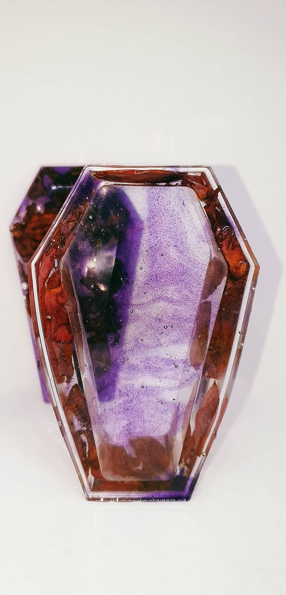 Pink Coffin Shaped Resin Jewelry Box by DOLA