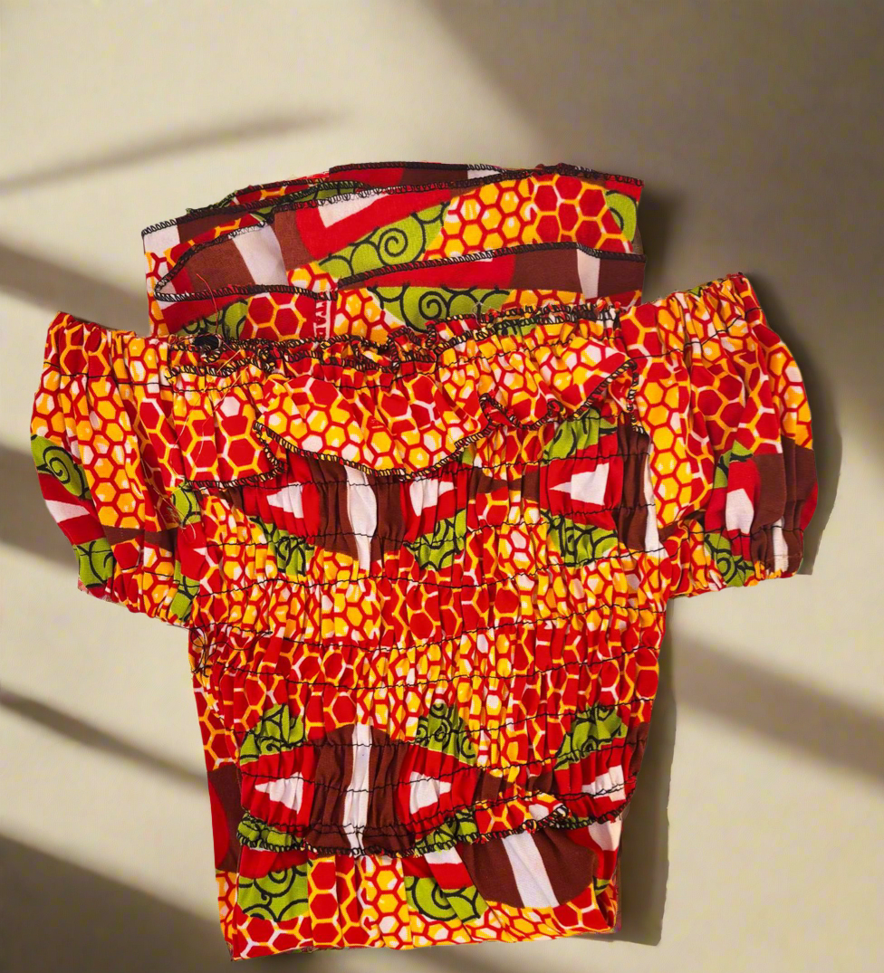 Honeycomb African Print Smocked Dress for Girls (Ages 3–5) | DOLA Soft