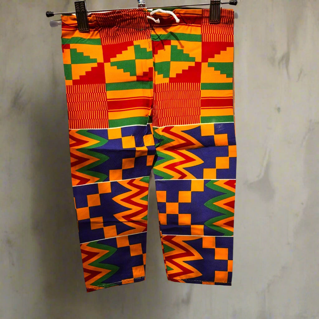 Boys African Kente Ankara Two piece Set | Traditional Kids Wear | DOLA Bazaar