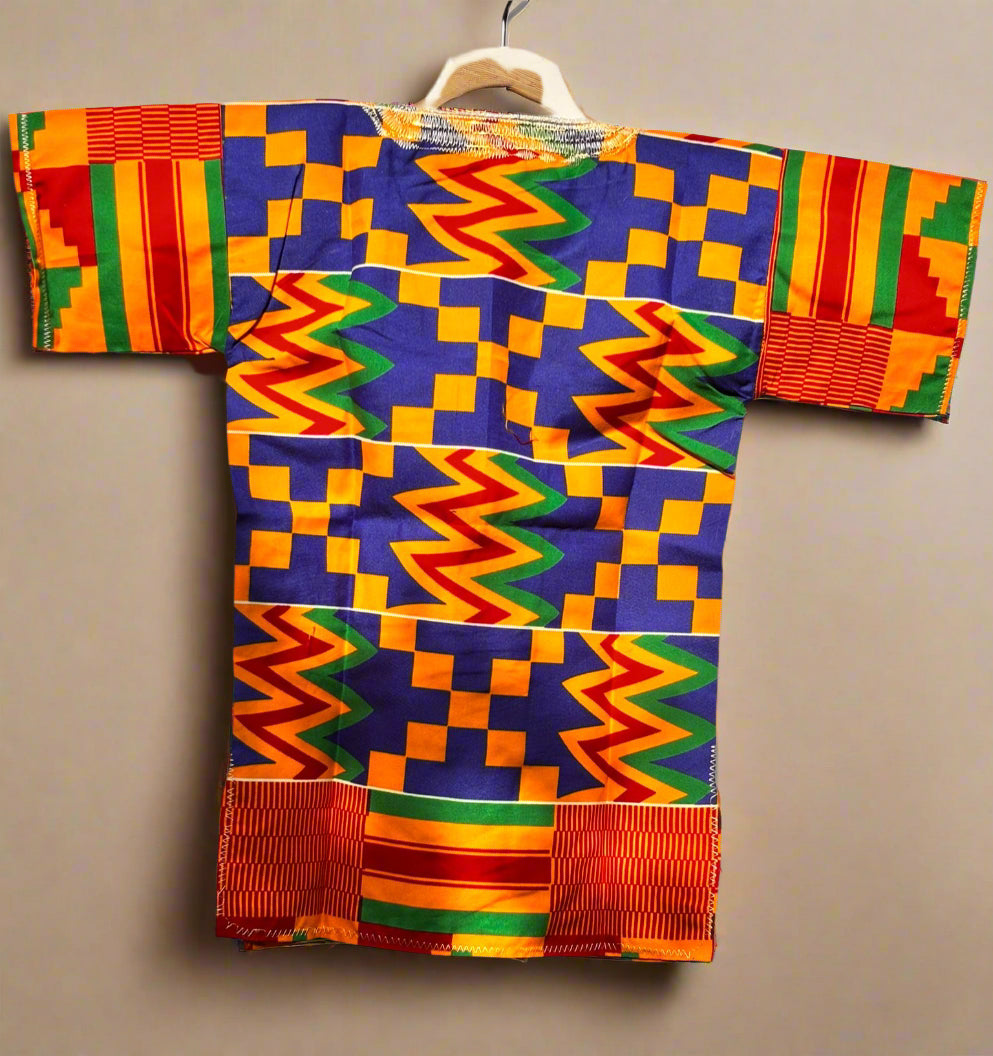 Boys African Kente Ankara Two piece Set | Traditional Kids Wear | DOLA Bazaar