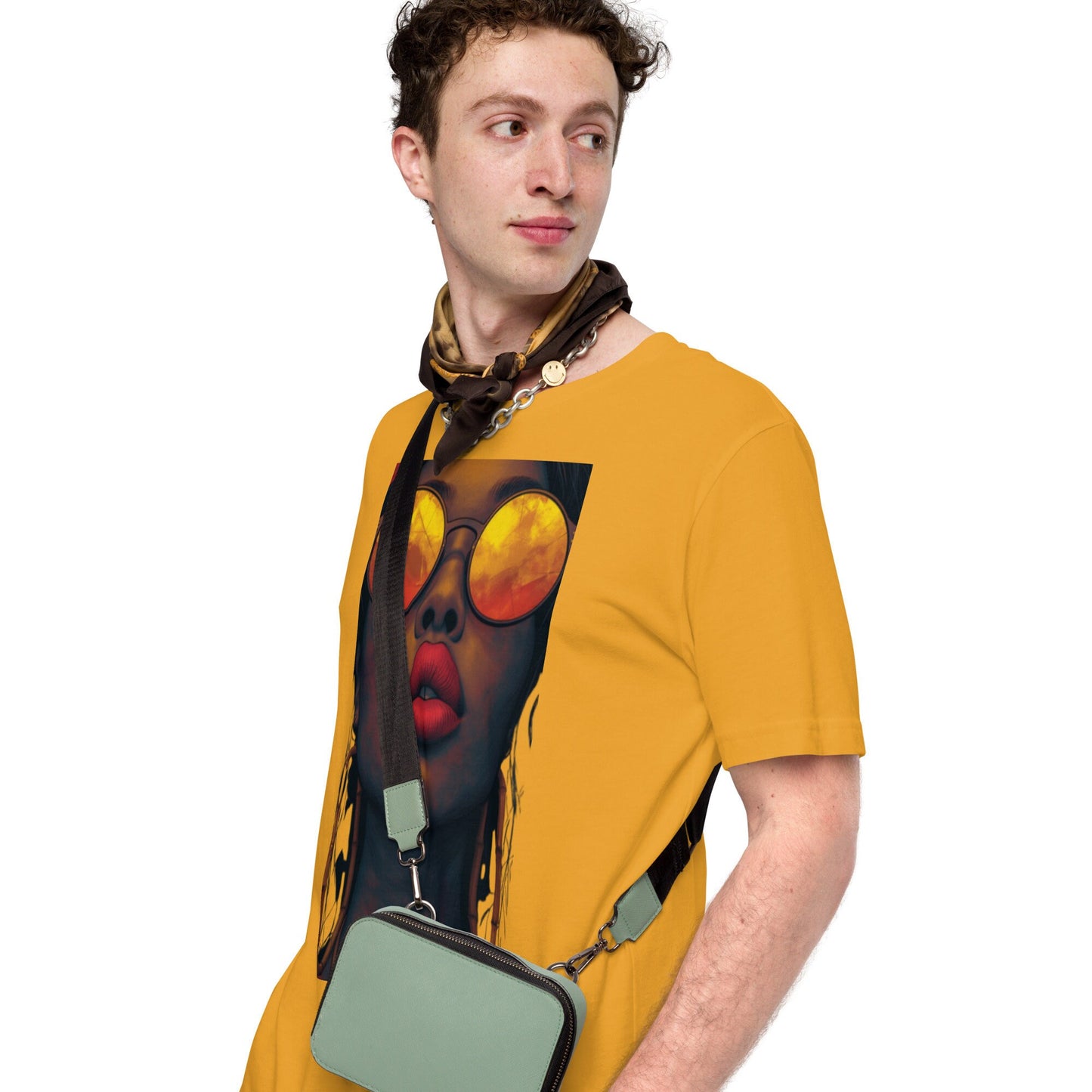 Unisex t-shirt - large bamboo earing gyal by DOLA