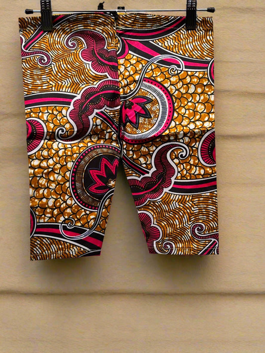 Boys African Ankara Two-Piece Set – Orange Booboo Shirt & Shorts | Ages 2–4 | DOLA Soft