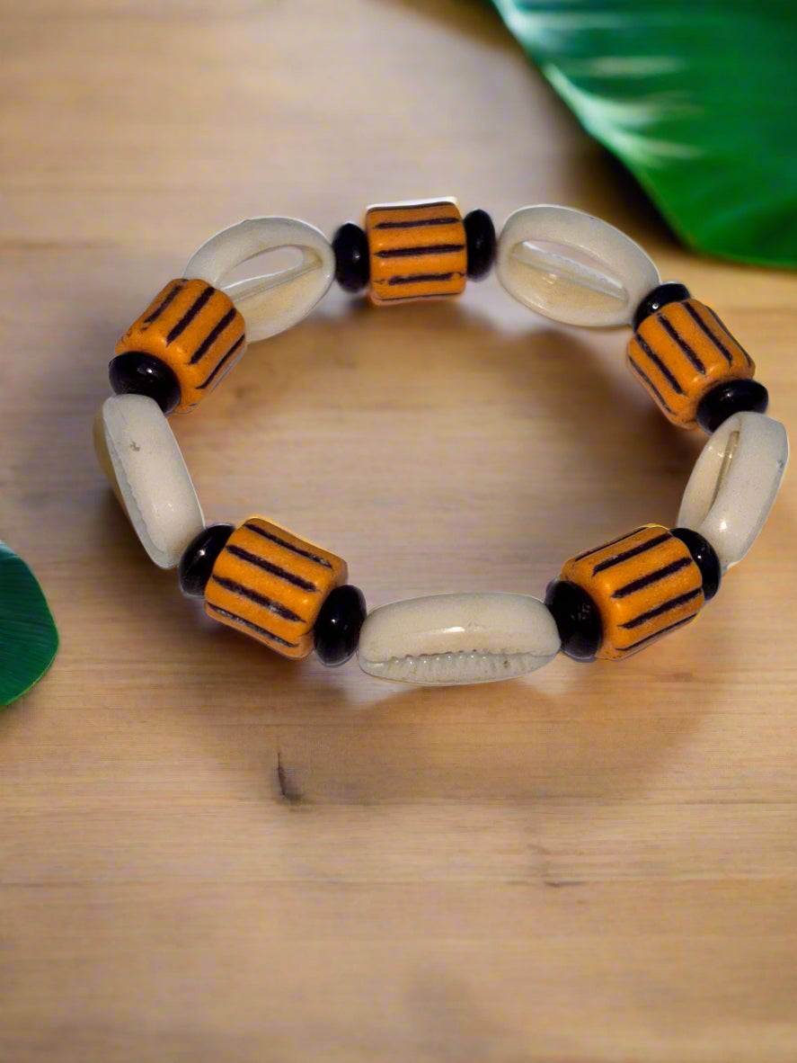 recycled Cowrie Style Bracelet | African Eco-Friendly Jewelry | DOLA Soft