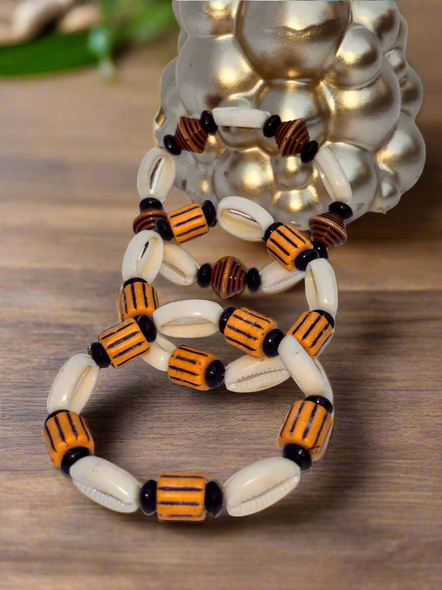 recycled Cowrie Style Bracelet | African Eco-Friendly Jewelry | DOLA Soft