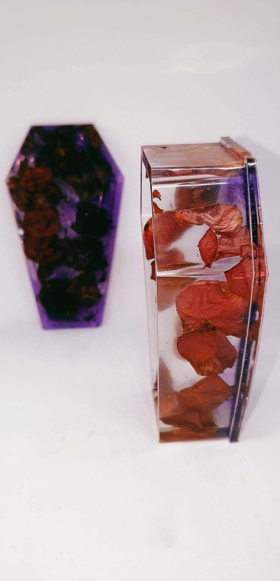 Pink Coffin Shaped Resin Jewelry Box by DOLA