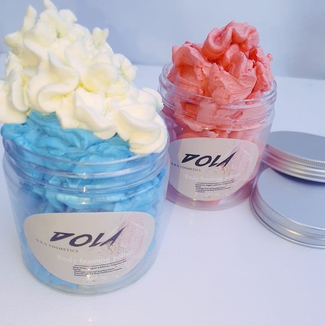 Mild Foaming Pink Colored Scrub Soap (200 ml) by DOLA