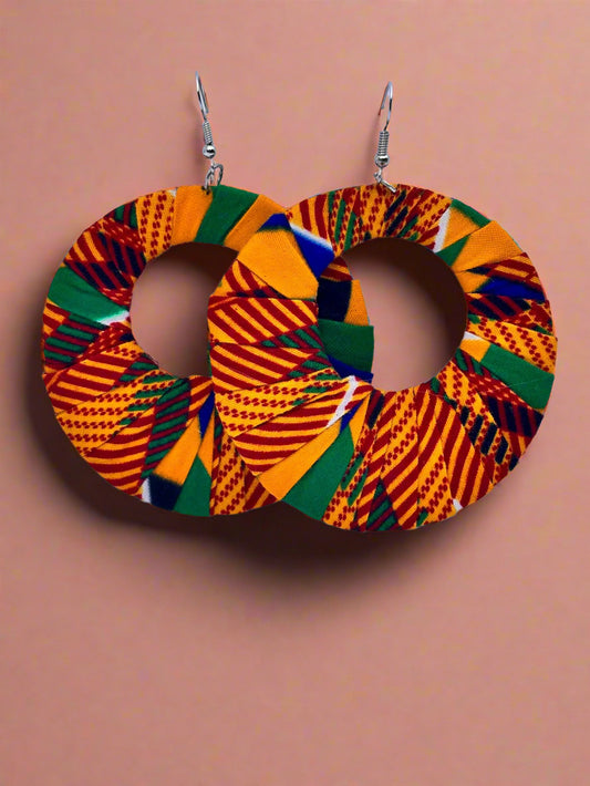DOLA Soft Kente Fabric Earrings – Afrocentric Style