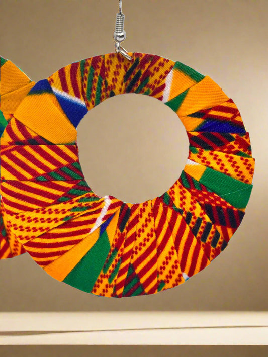 DOLA Soft Kente Fabric Earrings – Afrocentric Style