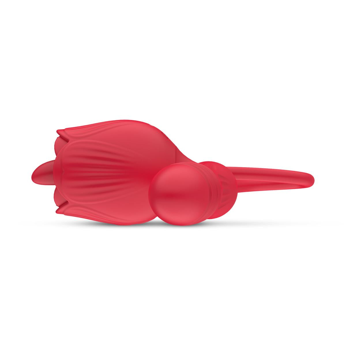 Rose Vibrator with Licking Tongue & Thrusting Dildo