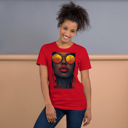 Unisex t-shirt - large bamboo earing gyal by DOLA