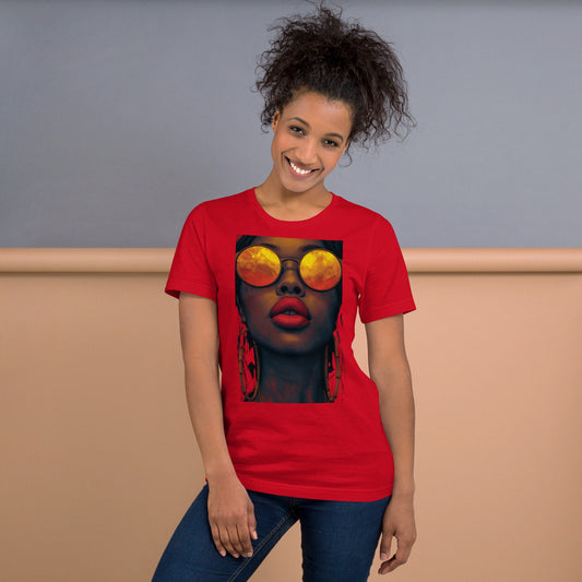 Unisex t-shirt - large bamboo earing gyal by DOLA