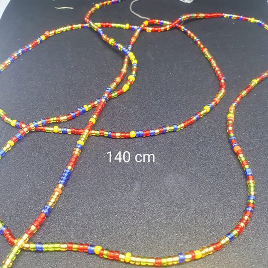 Ghana waistbeads bundle / ahwenneɛ (blue,yellow, red,green orang)