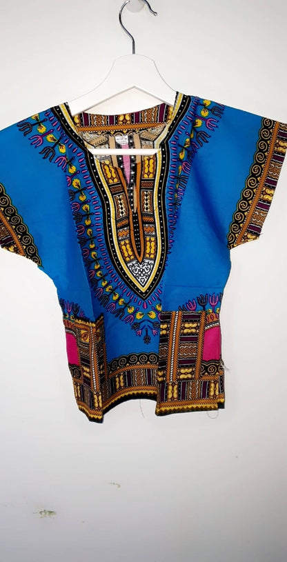 West African Traditional Unisex Dashiki Shirt and Shorts for Kids (1 to 9 years) by DOLA