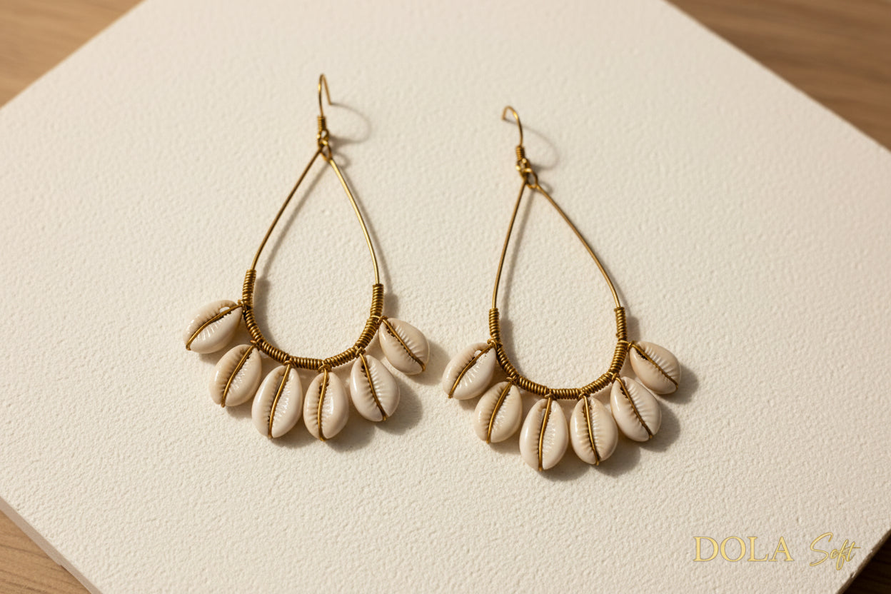 Cowrie Shell Earrings II  | DOLA Soft