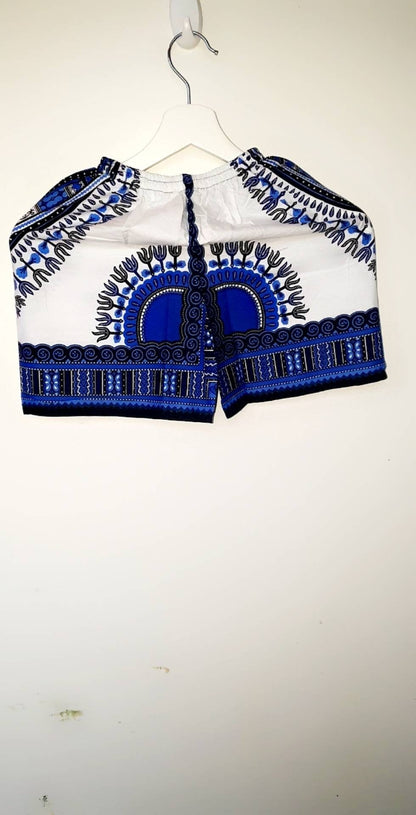 West African Traditional Unisex Dashiki Shirt and Shorts for Kids (1 to 9 years) by DOLA