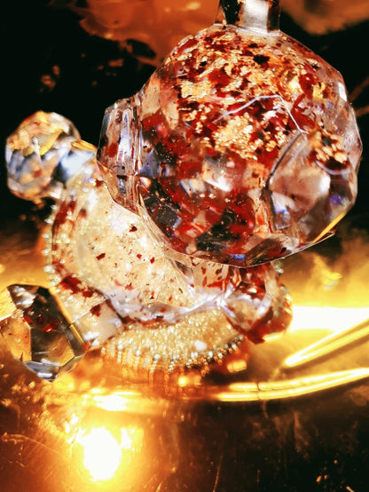 Transparent Rose Big Bear Resin Art Phone Holder by DOLA