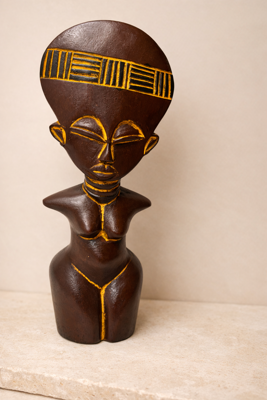 Akuaba Curvy Doll – Hand-Carved African Fertility Figure