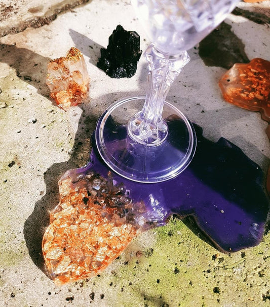 Handmade Resin Art Coasters - Royal Africa by DOLA