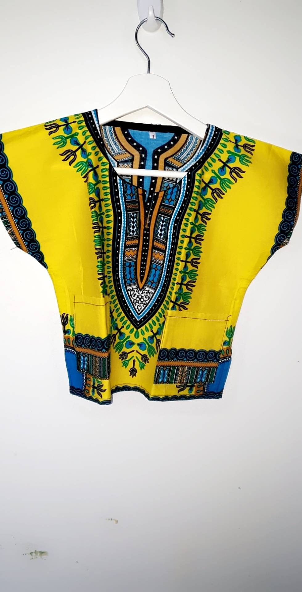 West African Traditional Unisex Dashiki Shirt and Shorts for Kids (1 to 9 years) by DOLA