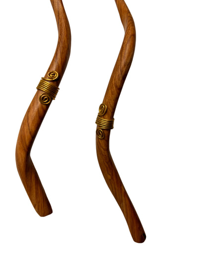 West African Wooden Vertical Earrings – Handcrafted Jewelry | DOLA Soft