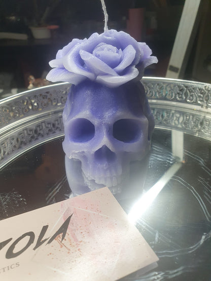 Candle decorative  Rose Skull Beeswax by DOLA