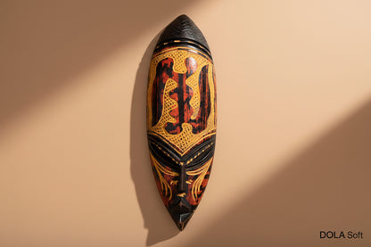 African Wooden Mask – Traditional Wall Art | DOLA Soft
