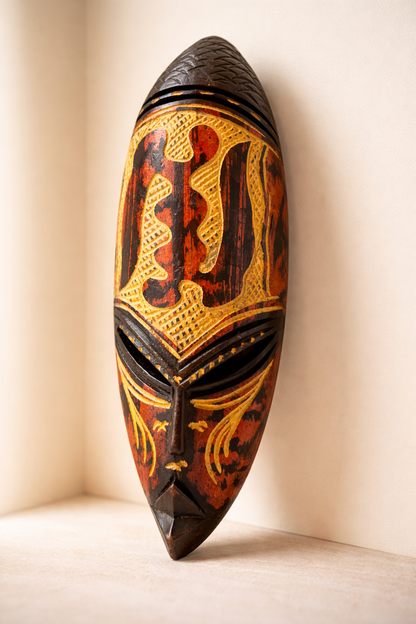 African Wooden Mask – Traditional Wall Art | DOLA Soft