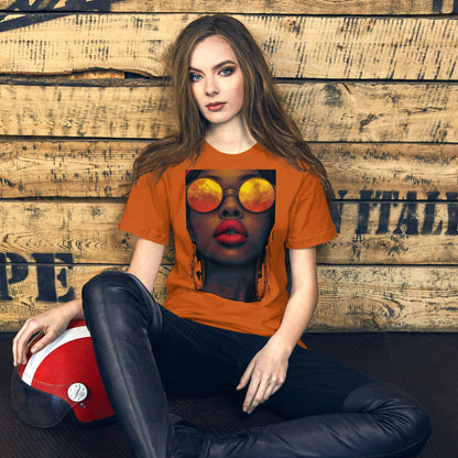 Unisex t-shirt - large bamboo earing gyal by DOLA
