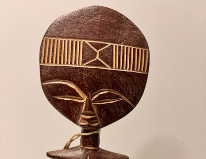 Handcrafted Ghanaian Akuaba Wooden Art Doll – African Tribal Decor