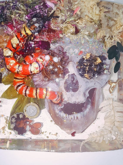 Custom Made Personalized Resin Art Skull Glamour Bouquet by DOLA