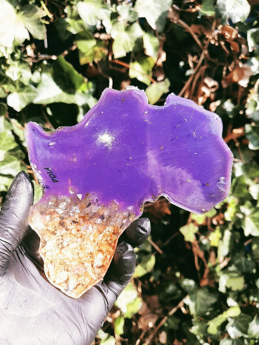 Handmade Resin Art Coasters - Royal Africa by DOLA