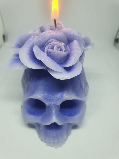 Candle decorative  Rose Skull Beeswax by DOLA