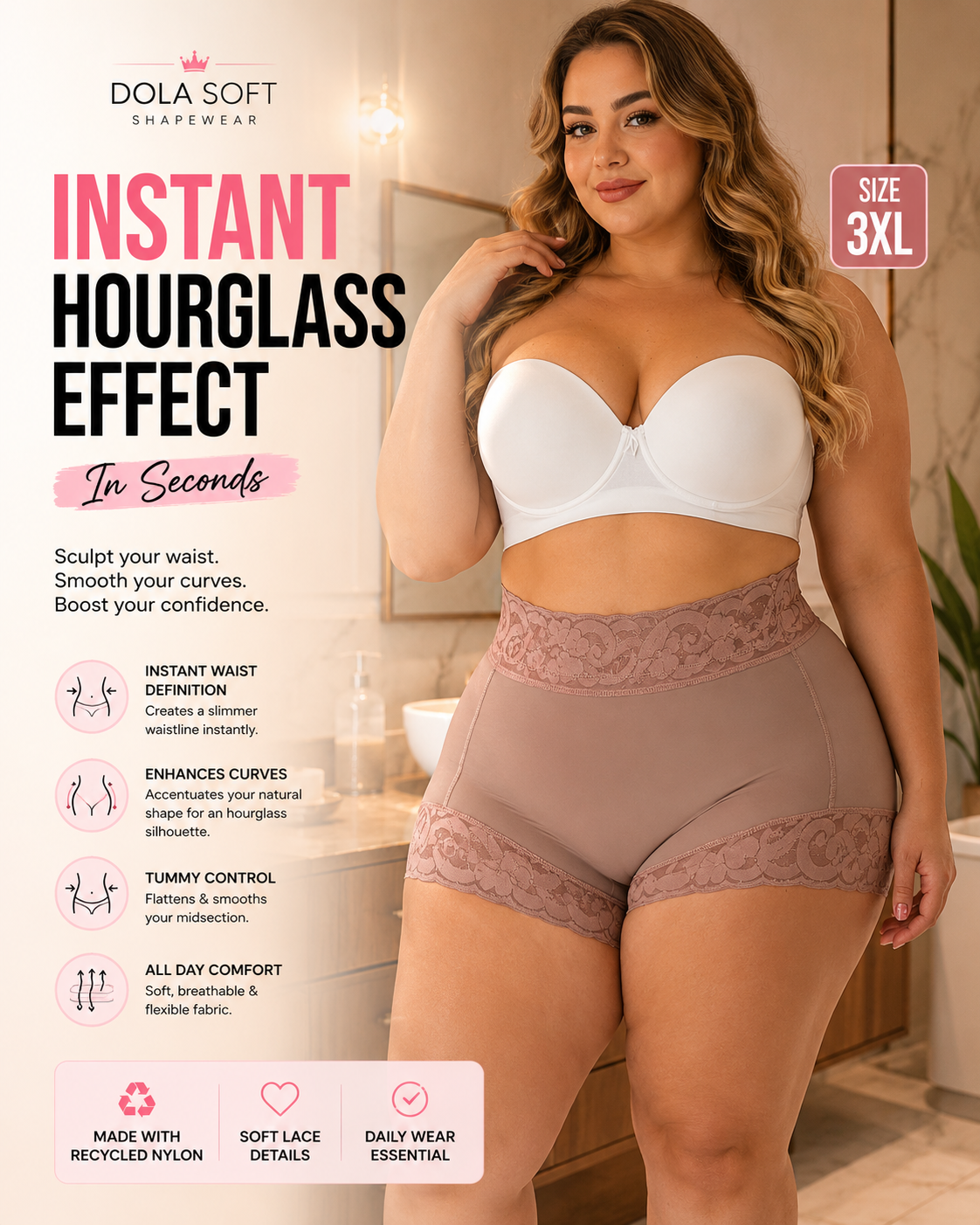 Lace Body Shaper Panty | Tummy Control & Butt Lift Brief