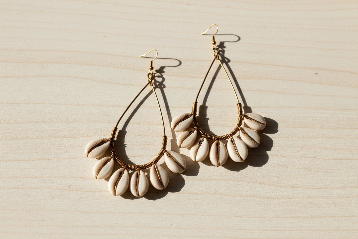 Cowrie Shell Earrings II  | DOLA Soft