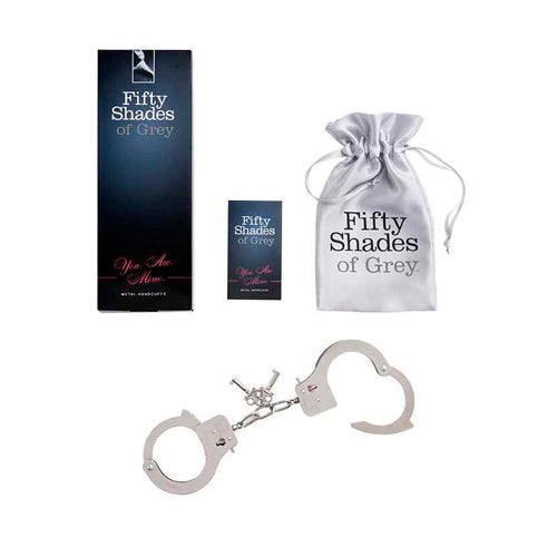 Fifty Shades of Grey – YOU ARE MINE Handcuffs – Silver Metal