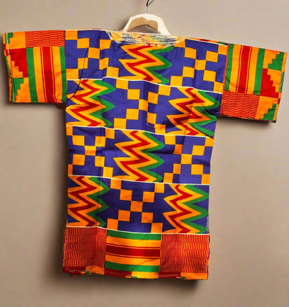 Boys African Kente Ankara Two piece Set | Traditional Kids Wear | DOLA Bazaar