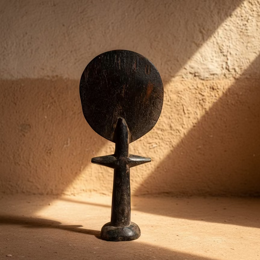 Handcrafted Ghanaian Akuaba Wooden Art Doll – African Tribal Decor