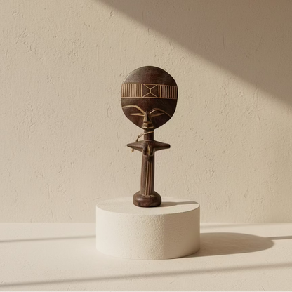 Handcrafted Ghanaian Akuaba Wooden Art Doll – African Tribal Decor