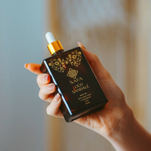 SAFA Oud Sandalé Oil – 100% Pure, Cold-Pressed Botanical Luxury for Skin, Hair & Nails | DOLA Soft