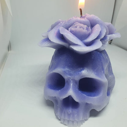 Candle decorative  Rose Skull Beeswax by DOLA