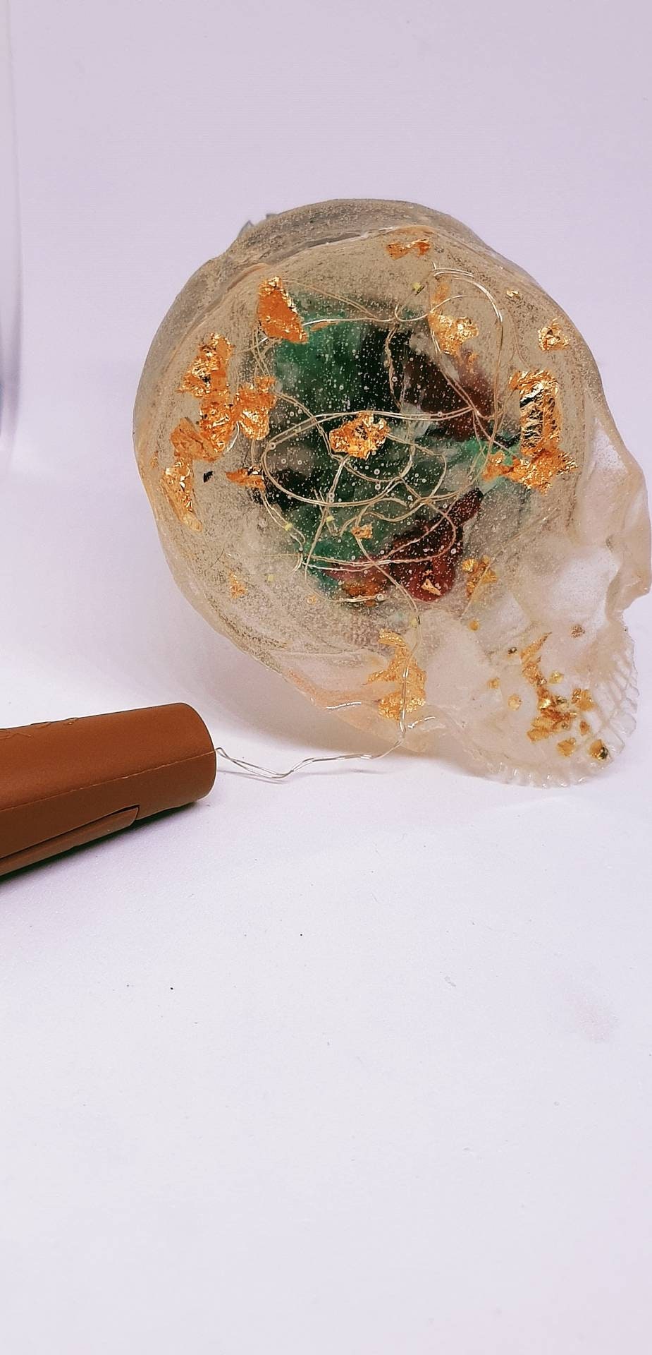 Custom Made Personalized Resin Art Skull Night Lamp by DOLA