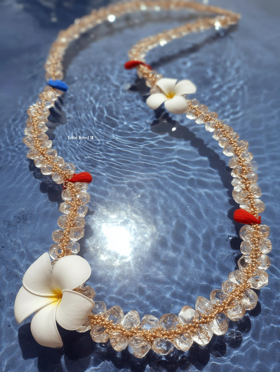 Ghana waistbeads / ahwenneɛ White & Red Translucent