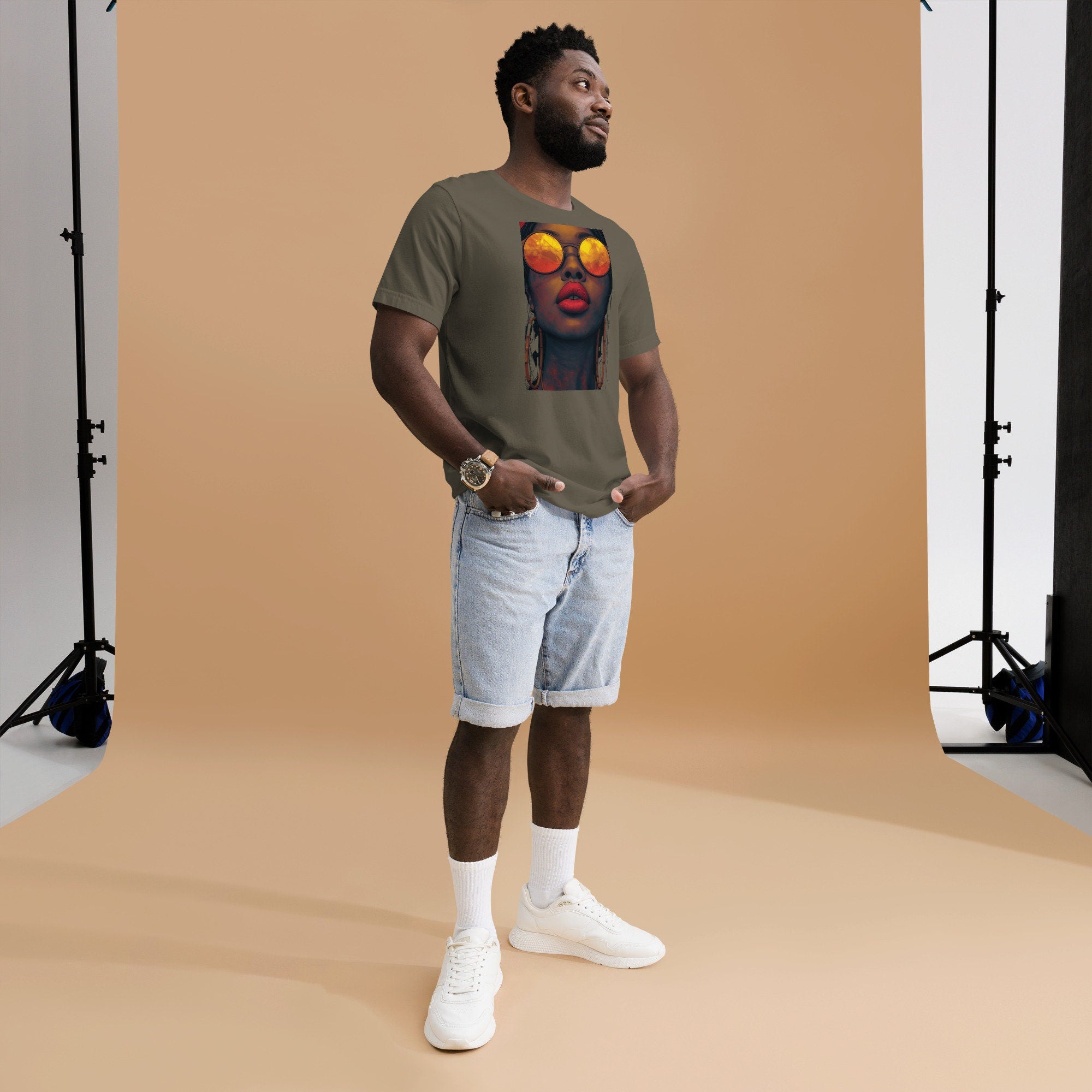 Unisex T-Shirt – Large Bamboo Earring Gyal Graphic Tee | DOLA Soft
