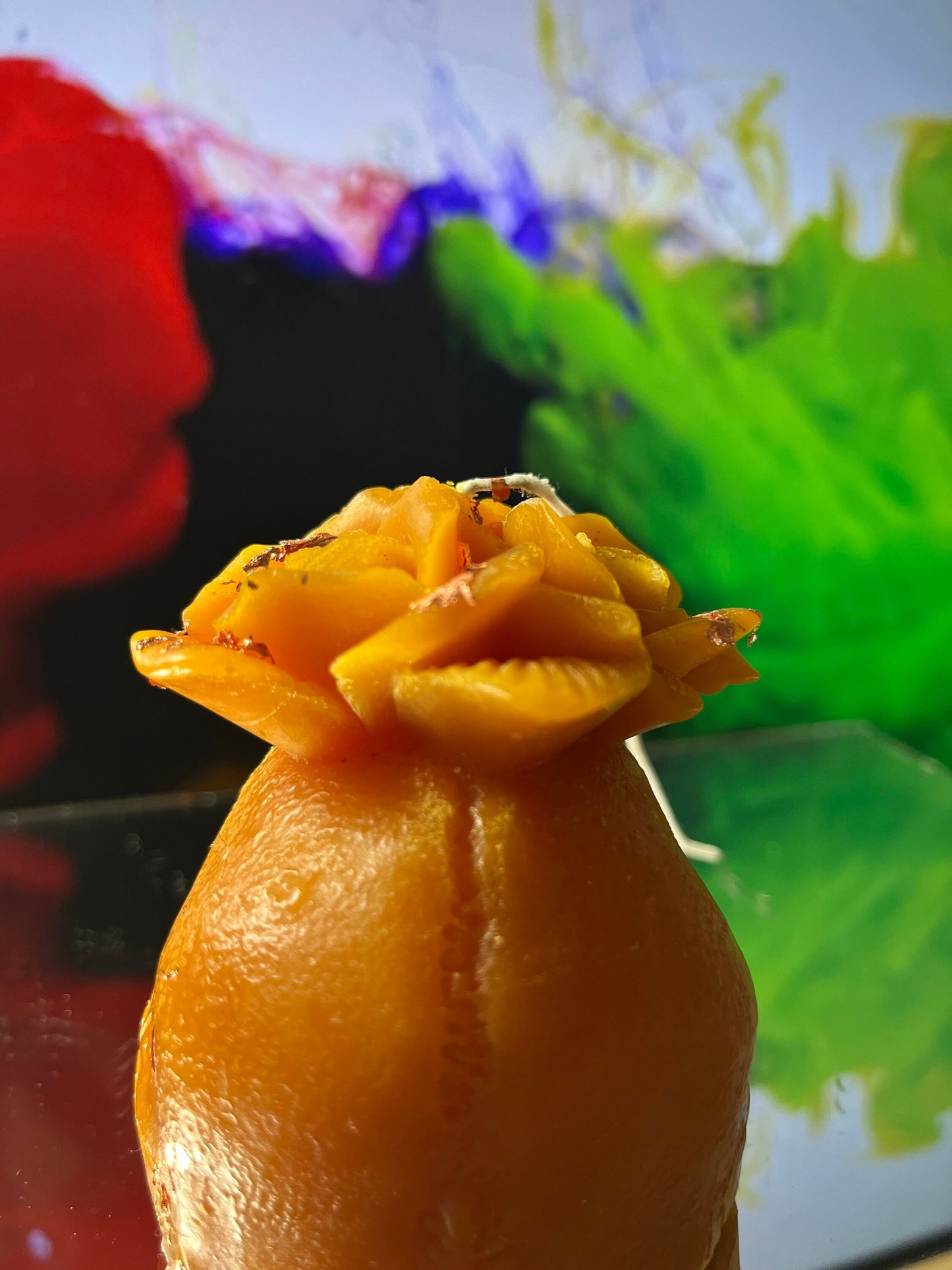 Candle decorative  Rose Skull Beeswax by DOLA