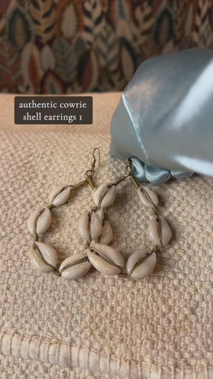 Cowrie Shell Earrings I – West African Ritual Jewelry | DOLA Soft