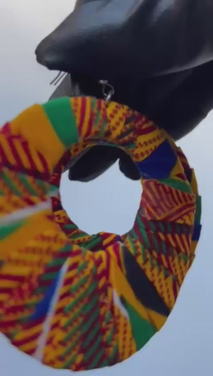 DOLA Soft Kente Fabric Earrings – Afrocentric Style